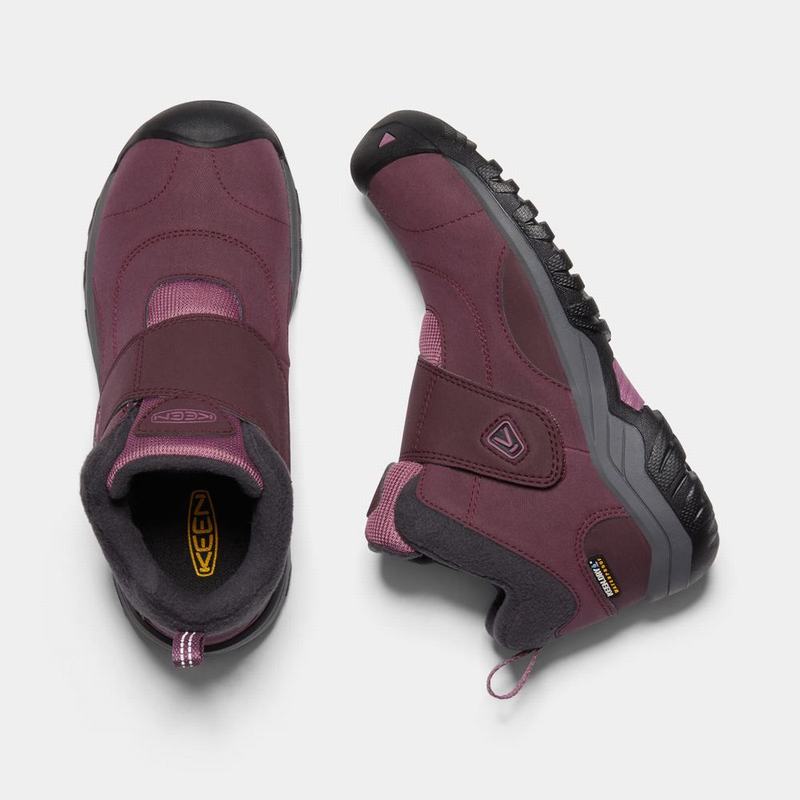 Keen Kootenay II Waterproof Kids Winter Boots Burgundy Factory Outlet NZ (1274-PODJE)